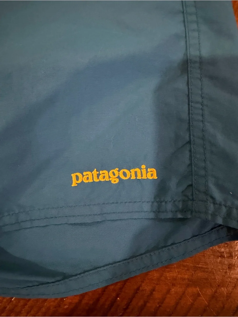 Patagonia Blue Board Shorts with Yellow Drawcord size 32